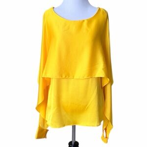 DKNY Yellow Layered Blouse
